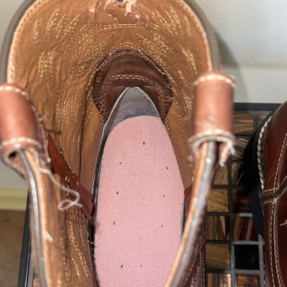 ARIAT Fatbaby Western Rodeo Boots Size 10B Brown Leather, Round Toe 16881 - Picture 3 of 7